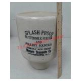 Western stoneware splash-proof poultry feeder