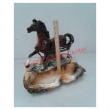 Vintage horse TV lamp planter (damaged as shown)