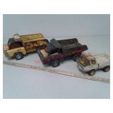 3 vintage metal toy trucks - Tonka and Nylint