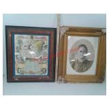 2 antique framed pictures