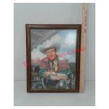Vintage Roy Rogers puzzle framed