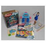 Vintage Playskool alphie robot toy, SpongeBob car
