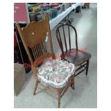 2 wood dining room table chairs