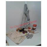 Wood toys, Budweiser 2006 holiday Stein, apron,