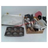 Vintage Drive-In food tray, Jell-O molds, wizard