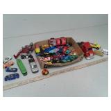 Toy cars and trucks