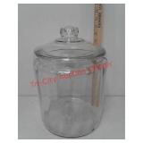 Large glass cookie jar container canister with