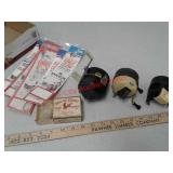 Fishing reels and hooks