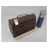 Antique sliding metal lunchbox with Keepsit