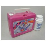 Lisa Frank plastic lunch box and thermos