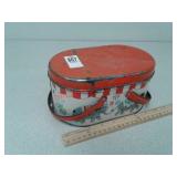 Circus metal lunch box with tray and lid