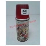 Vintage Holtemp Davy Crockett thermos with polly