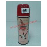 Vintage game birds thermos with lid by thermos