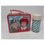 Annie metal lunch box 1981 and thermos with lid