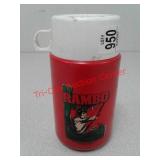 1985 Rambo plastic thermos with lids