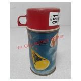 1963 Space shuttle metal thermos with cup -