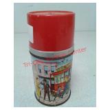 Aladdin cable car metal thermos with lid and