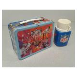 NFL football metal lunch box with thermos -