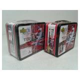 2 Upper Deck baseball tribute metal lunch boxes
