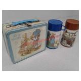 1981 Holly Hobbie metal lunch box and 2 thermoses