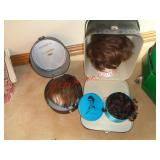 3 WIGS IN CASES