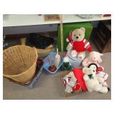 WICKER HAMPER, LAUNDRY BASKETS, STUFFED ANIMALS