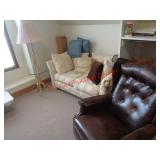 STRATFORD LOVESEAT, ROCKER RECLINER, FLOOR LAMP +
