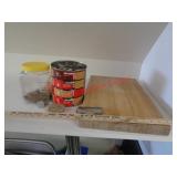 BUTCHER BLOCK CUTTING BOARD, COLLECTOR ROCKS