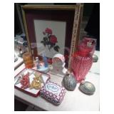 MISC DECO - GLASS VASE, PICTURE +++