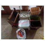 STEP STOOLS, MAGAZINE HOLDER, WASTE BASKETS +