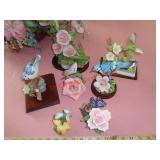 LEFTON & OTHER BIRD / FLOWER FIGURINES