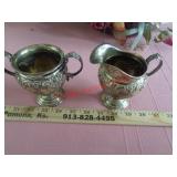 STERLING SILVER CREAM & SUGAR SET