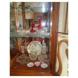 GLASSWARE - ON RIGHT SIDE OF CHINA HUTCH
