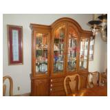 THOMASVILLE CHINA LIGHTED 2 PIECE CHINA HUTCH