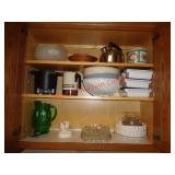 TEAPOT, PLASTIC BOWLS, STORAGE CONTAINERS +