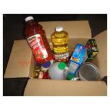 PASTA, TOMATO JUICE, OIL, CANNED GOODS