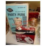 22 CUP COFFEE MAKER, HAND MIXER, FOOD CHOPPER