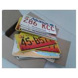 Assortment of old license plates, lot of 17