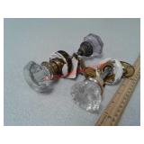 3 glass door knobs