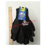 2 new pairs latex coated gloves
