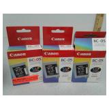 3 new Canon printer ink cartridges