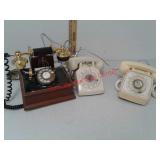 3 rotary telephones phones