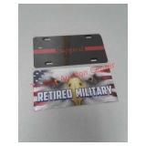 2 new metal license plates deco