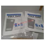 New 6-foot by 8-foot poly tarps
