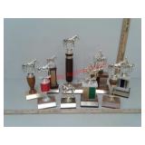 9 various horse trophies / awards