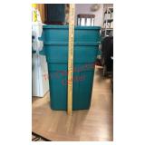 >2 Rubbermaid trash cans