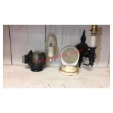 > set of four antique light fixtures
Three