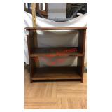 >2 shelf Wood bookcase storage
Measures 25”H x
