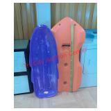 >2 plastic snow sleds