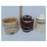 3 cookies / snack jars Pfaltzgraff and more